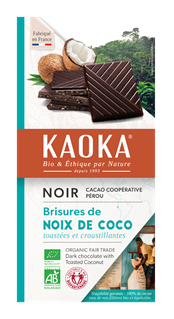 Kaoka Chocolat noir 58% noix de coco bio 100g - 1649